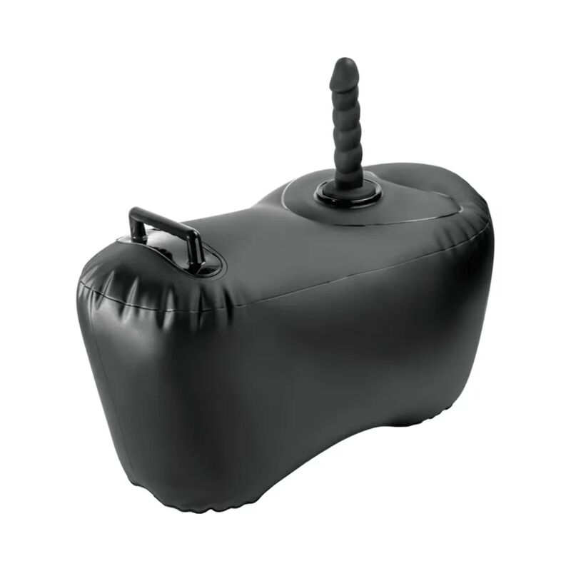 Siège gonflable Body Dock Love Seat noir avec gode ondulé fixé sur le dessus