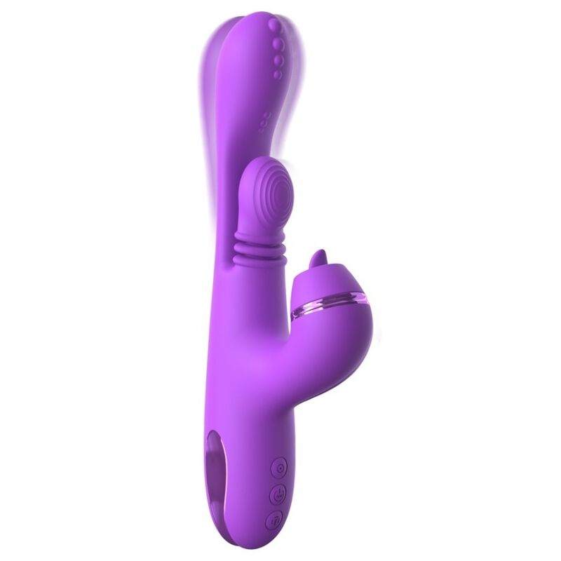 Pulsations de l'extrémité de la tige du rabbit Pulse Pro violet de Fantasy