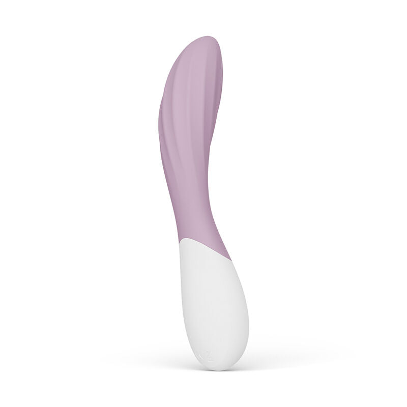 Vibromasseur point G Mona Twist rose poudré de Lelo vu de face