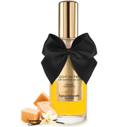 Massage oil with warming effect and caramel aroma