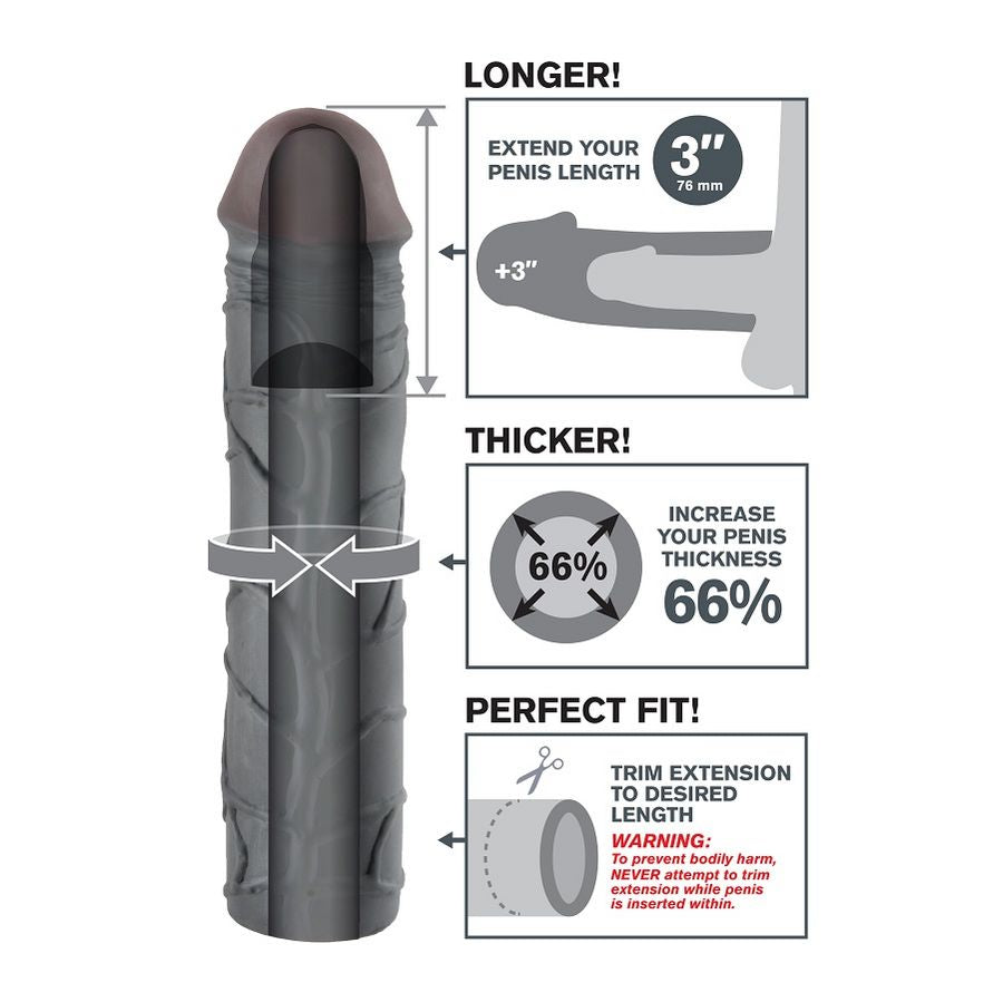 Mega 3 black extension cord