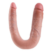 Double penetration dildo 17.8 cm natural