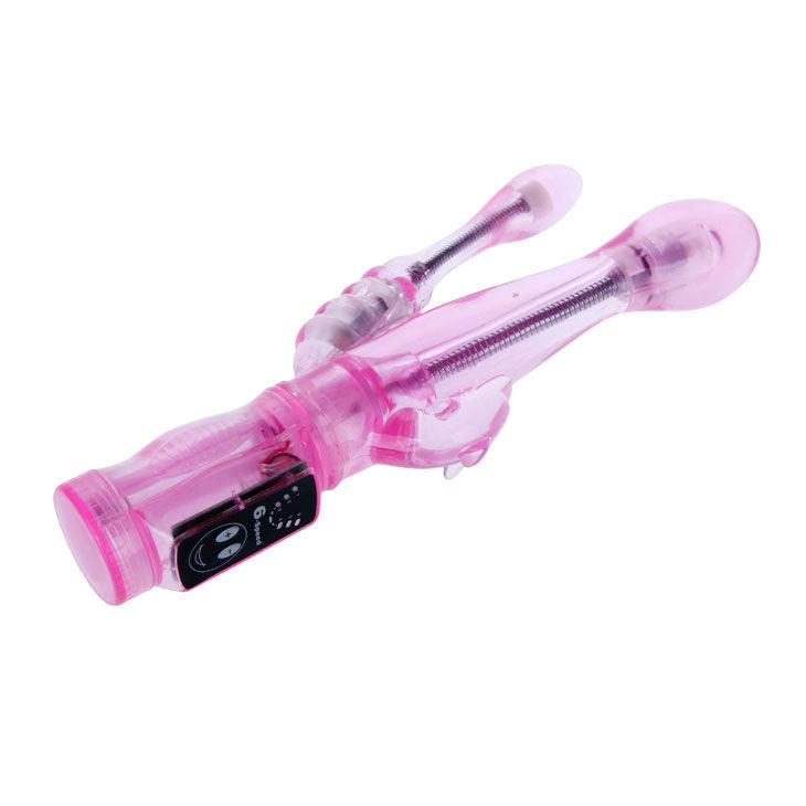 Flexible vibrator with anal stimulator