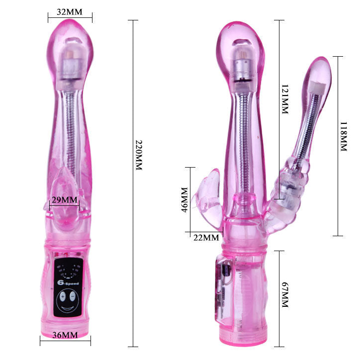Flexible vibrator with anal stimulator