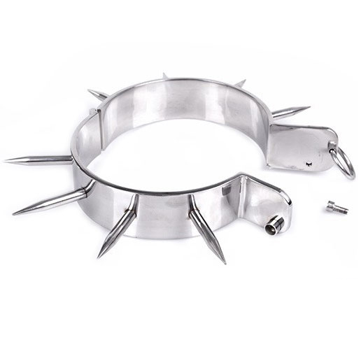 BDSM slave collar with spikes