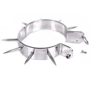 BDSM slave collar with spikes