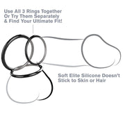 Silicone 3 rings stamina set