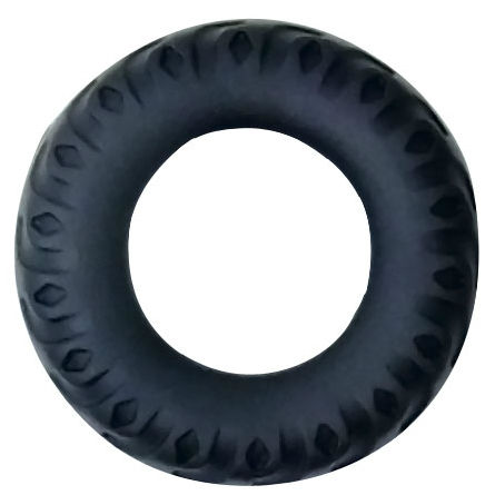 Cockring titan black green 2 cm