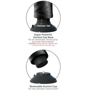 Vibrating dildo with testicles 23 cm black