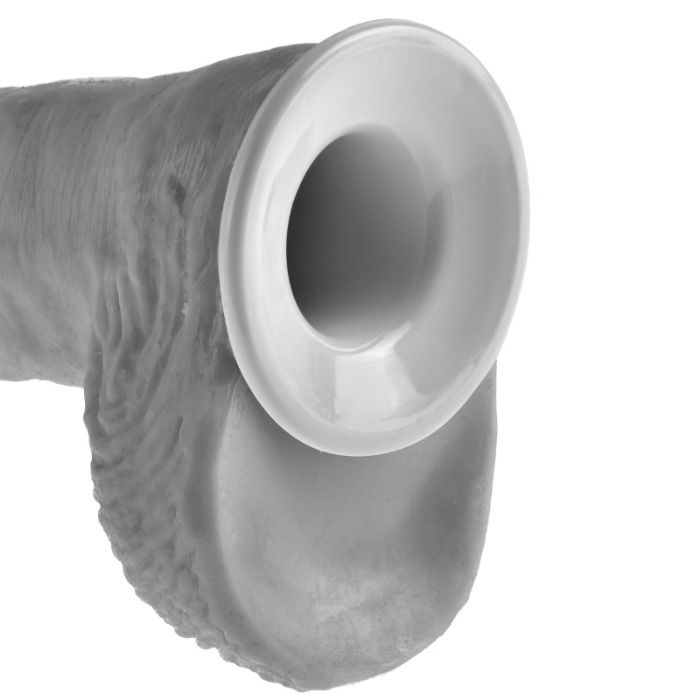 KING COCK - STRAPP-ON WITH 28 CM HOLLOW DILDO AND CHAIN-COLOURED STRAPS