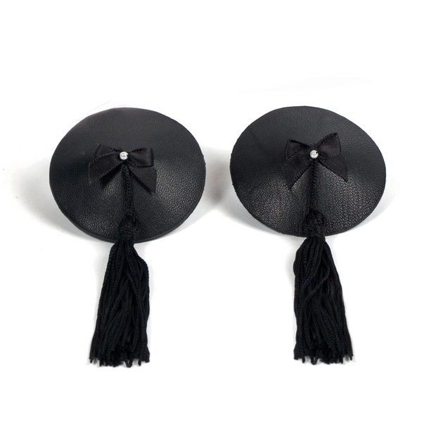 Black burlesque nipple covers