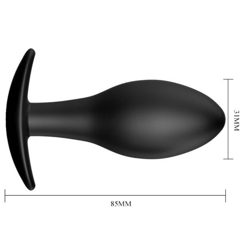 Silicone Anchor Anal Plug 8.5 cm Black