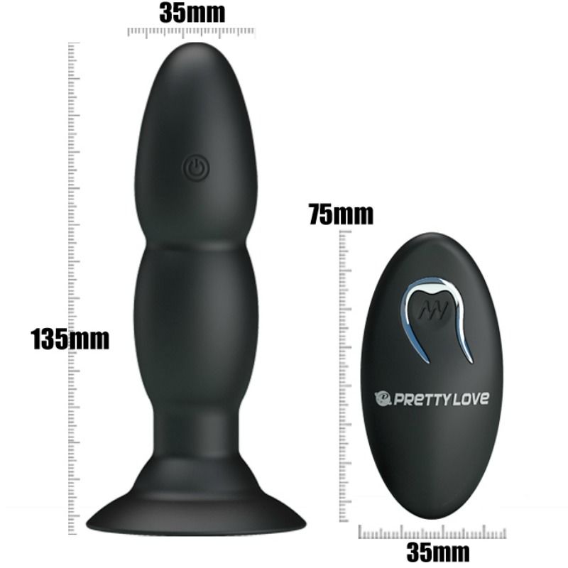 PRETTY LOVE - PLUG-IN VIBRATOR WITH REMOTE CONTROL ROTATION
