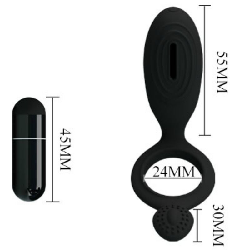 Ethel vibrating ring with stimulator