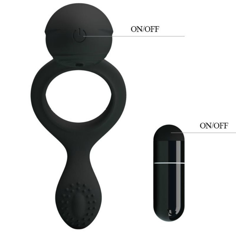 Ethel vibrating ring with stimulator