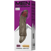 Penis Extension Sleeve with Vibration and Testicle Strap 13.5 cm