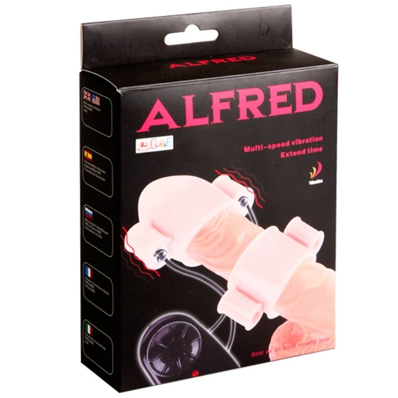 Alfred penis vibrator cover with control