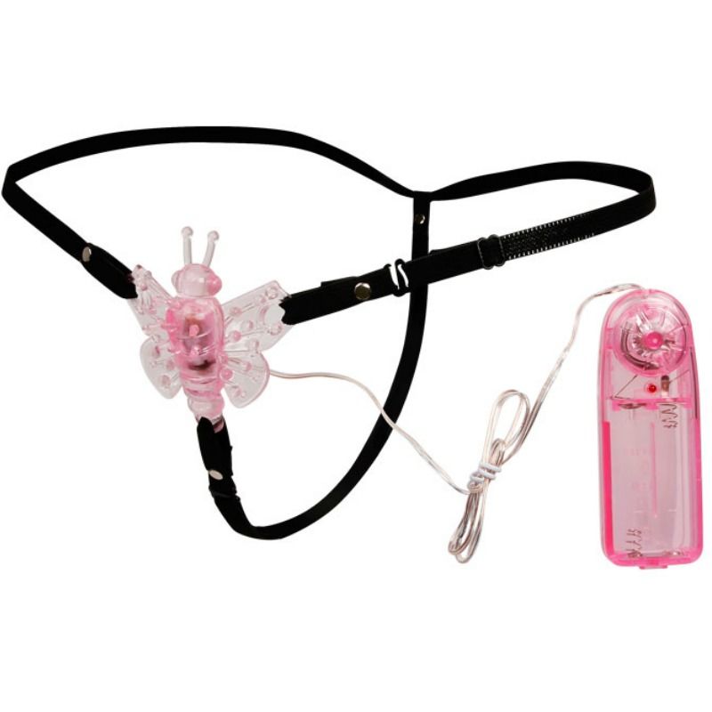Harness with multi-speed vibrating butterfly