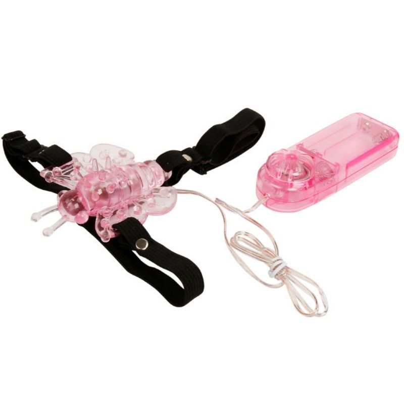 Harness with multi-speed vibrating butterfly