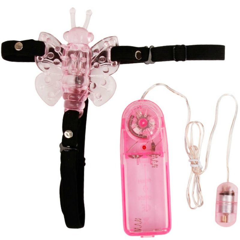 Harness with multi-speed vibrating butterfly