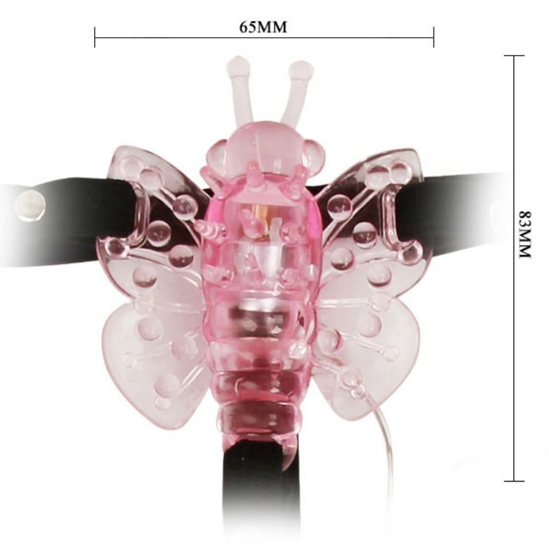 Harness with multi-speed vibrating butterfly