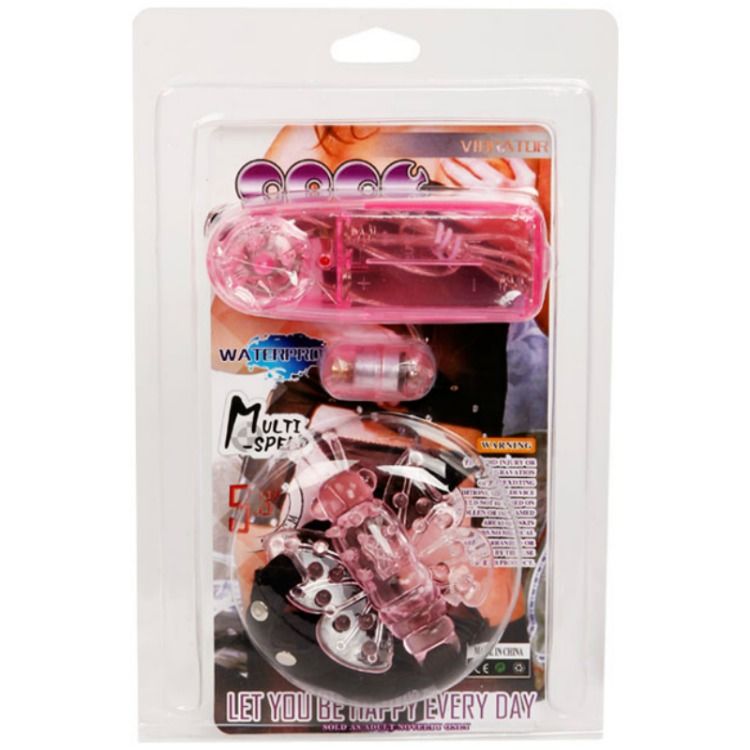 Harness with multi-speed vibrating butterfly