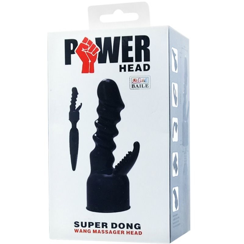 Interchangeable power head for internal and clitoral stimulation