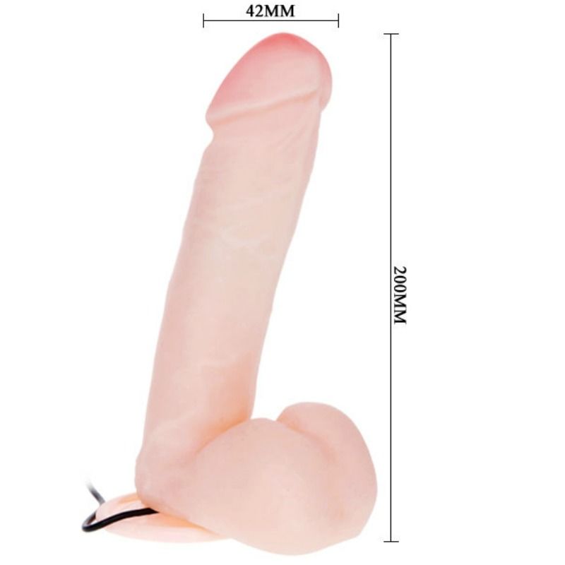 Realistic dildo with vibration 20 cm