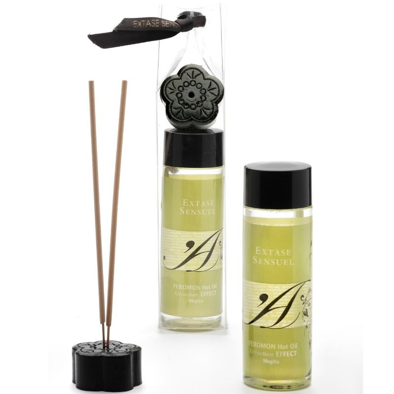 Huile de Massage Effet Thermique aux Phéromones Mojito - Extase Sensual