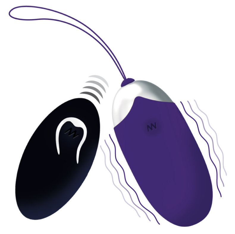 Flippy II Vibrating Egg with Remote Control Purple
