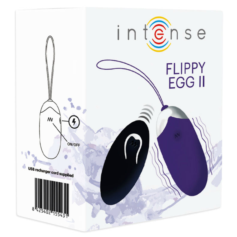 Flippy II Vibrating Egg with Remote Control Purple