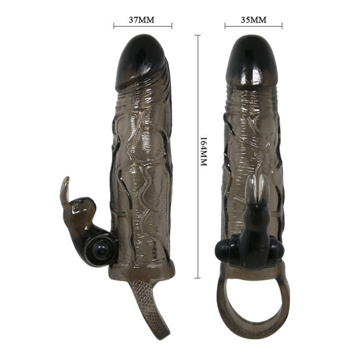 Brave Man Penis Cover with Black Rabbit 16.5 cm