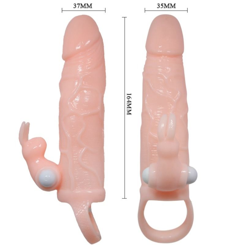Brave Man Penis Cover with Rabbit Flesh and Dual Motor 16.5cm