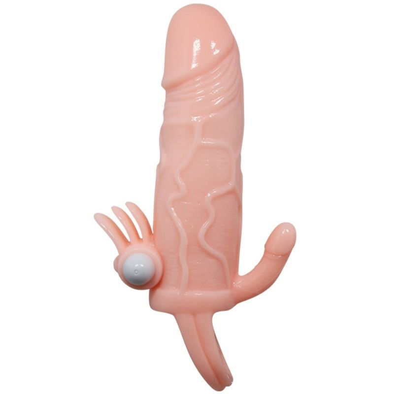 BAILE - BRAVE MAN PENIS COVER WITH CLINIC AND ANAL STIMULATION FLESH 16.5 CM