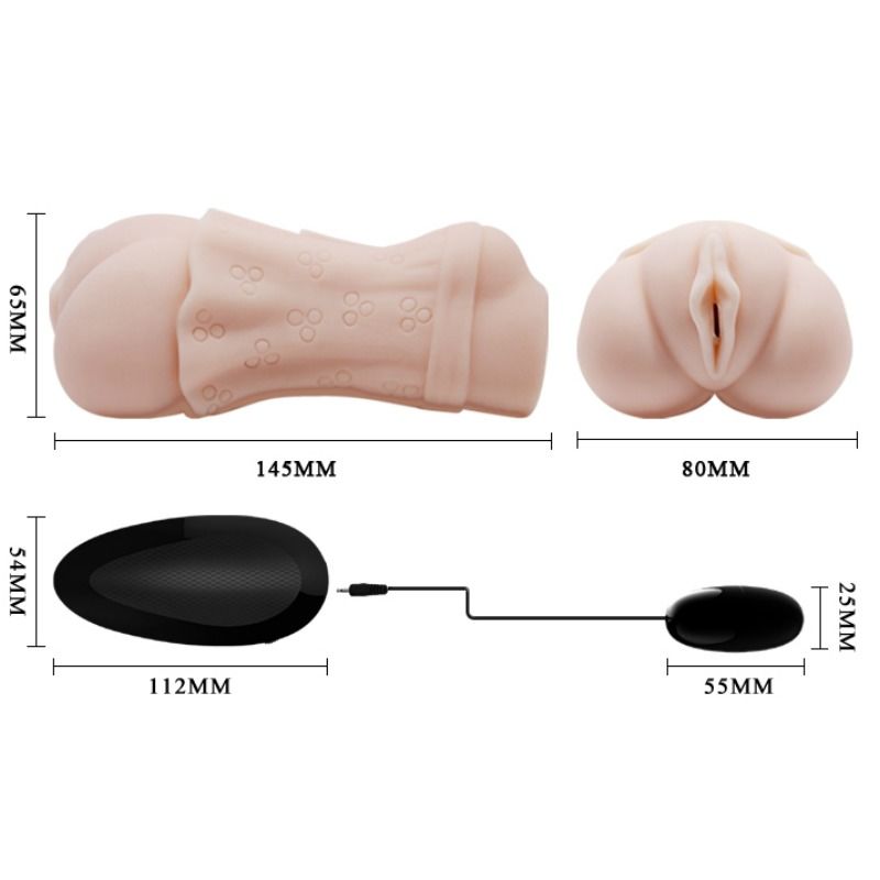 CRAZY BULL - WATER SKIN VAGINA MASTURBATOR WITH VIBRATING BALL 2