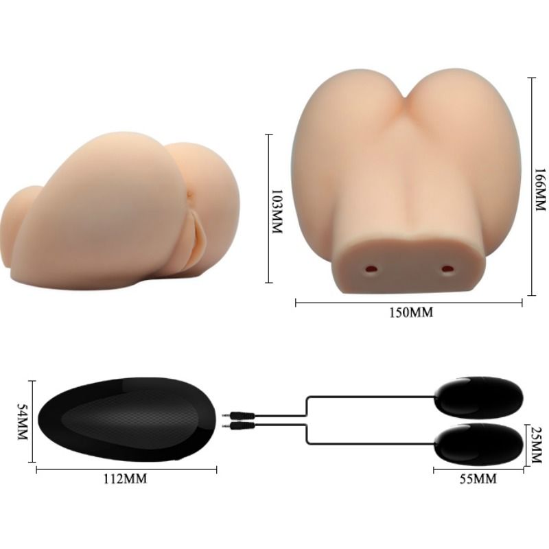 CRAZY BULL - REALISTIC VAGINA AND ANUS WITH 6 VIBRATION POSITIONS