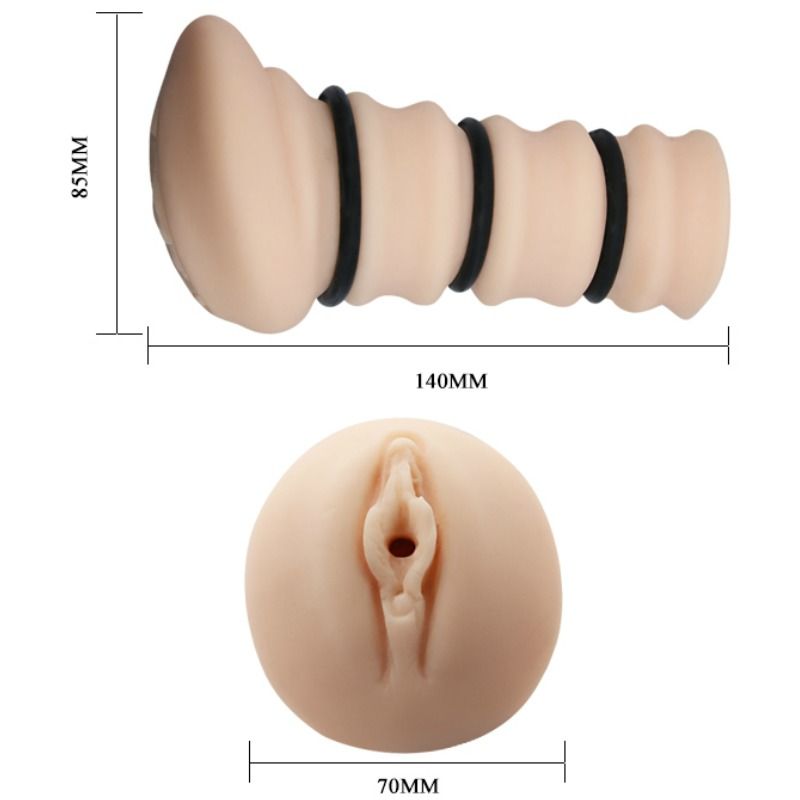 Masturbator with rings vagina model 2