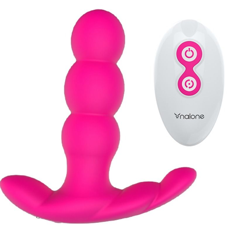 Pearl anal vibrator with remote control, black