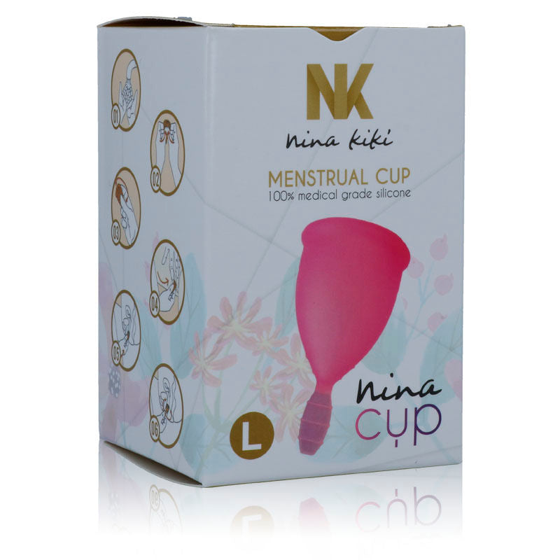 Pink menstrual cup - size L