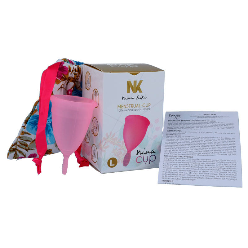 Pink menstrual cup - size L