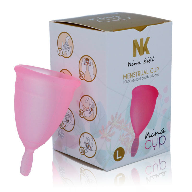 Pink menstrual cup - size L