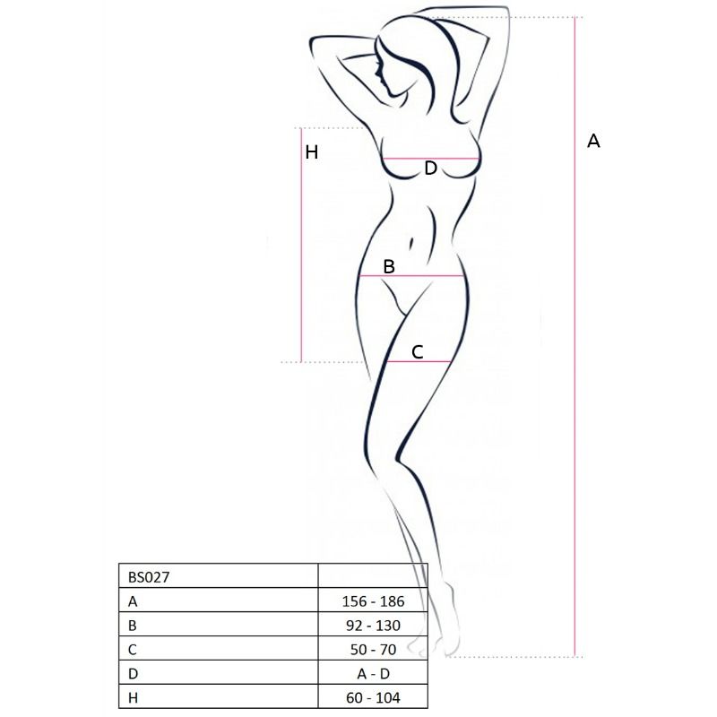Women's BS027 White Bodystocking Dress Style One Size