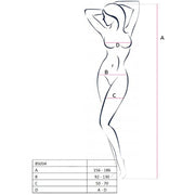 Woman bs034 white bodystocking one size