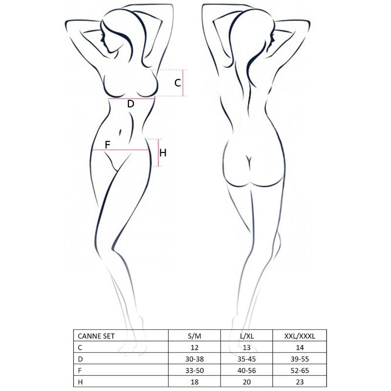 Women's black walking stick set size S/M