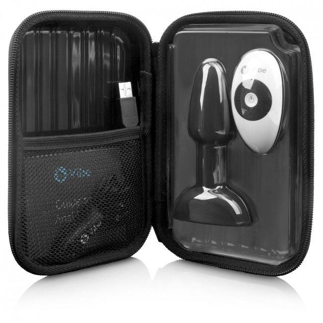 Rimming remote control anal plug small black