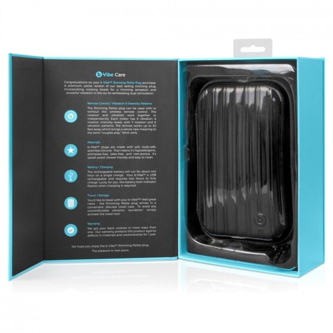 Rimming remote control anal plug small black