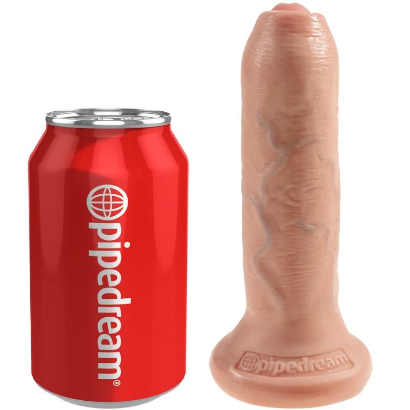 Gode Réaliste Non Circoncis 15-23 cm Texture Veinée - King Cock