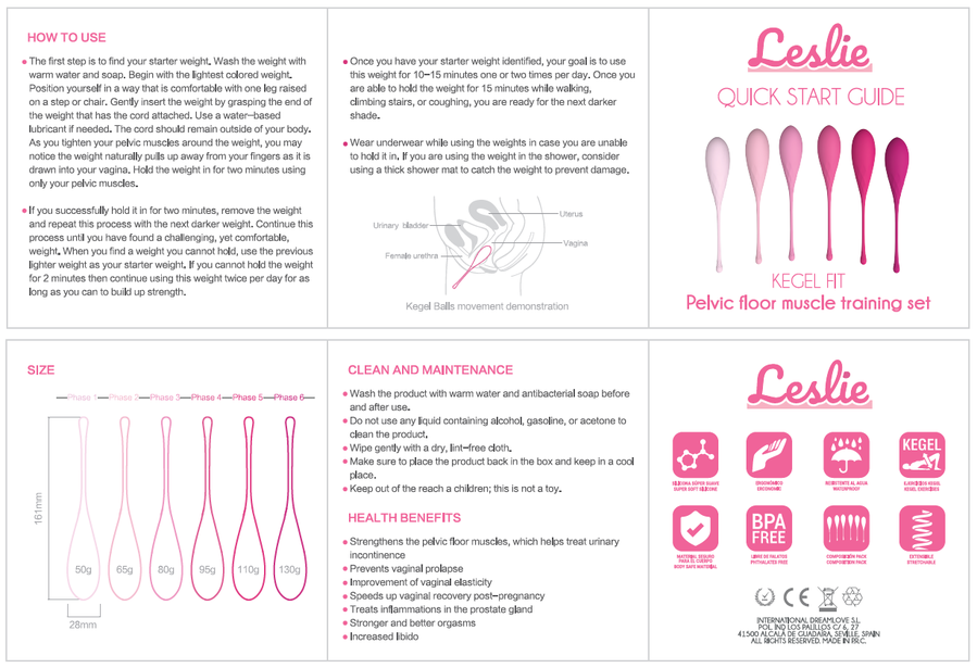 Kegel Fit Pelvic Muscle Training Set 6 pcs