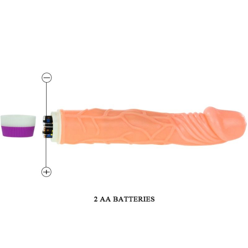 Vibromasseur Réaliste Vagues de Plaisir 22,5 cm Vibrations Réglables - Baile