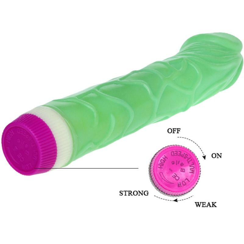 BAILE - PLEASURE WAVES VIBRATOR 23 CM GREEN